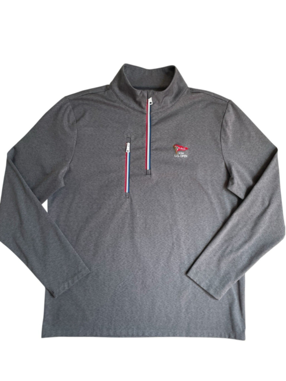 G/FORE Melange Daytona Tech Interlock Quarter Zip Pullover Mens L US Open LACC